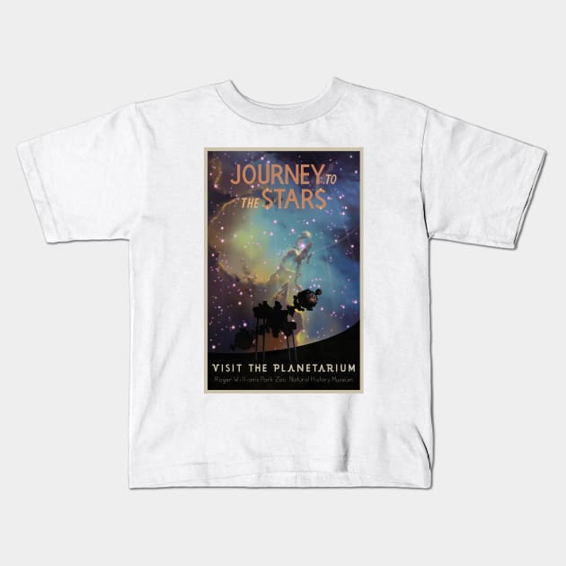 Journey To The Stars Kids T-Shirt by Alayna Paquette